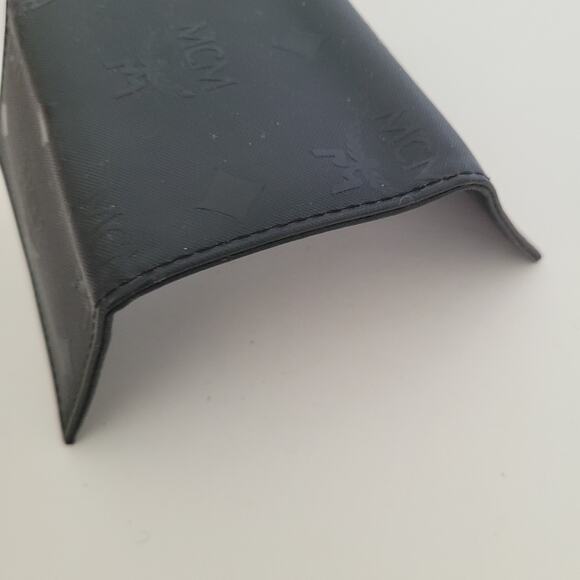 MCM Visetos Black Wallet Key Case Holder Designer Trifold Signature Small Box - Picture 10 of 12